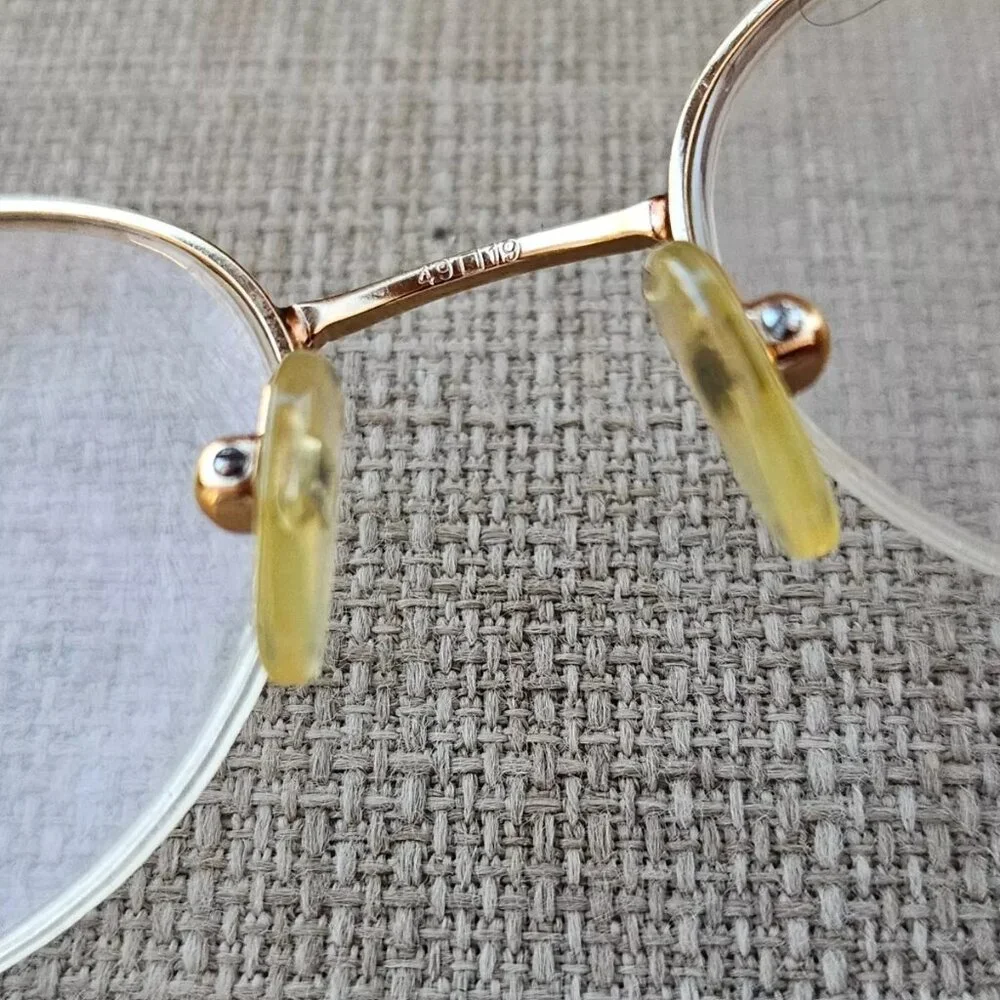 Escada Vintage Glasses Frame Half Rim Gold Tone Women Eyeglasses Frame only